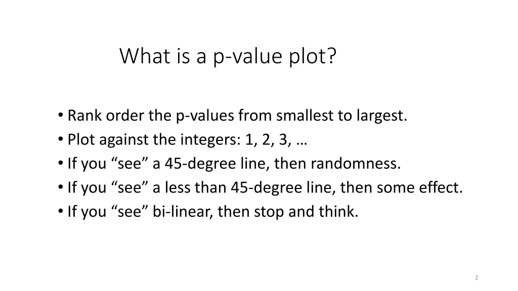 what is a p value plot