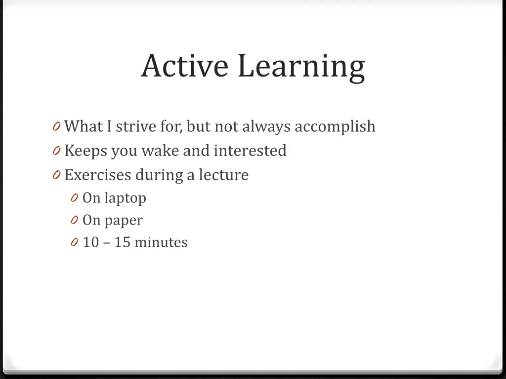 active learning
