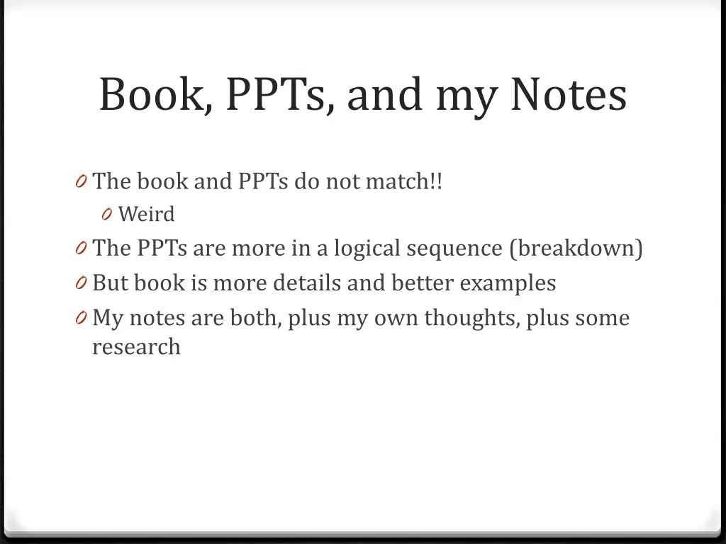 book ppts and my notes
