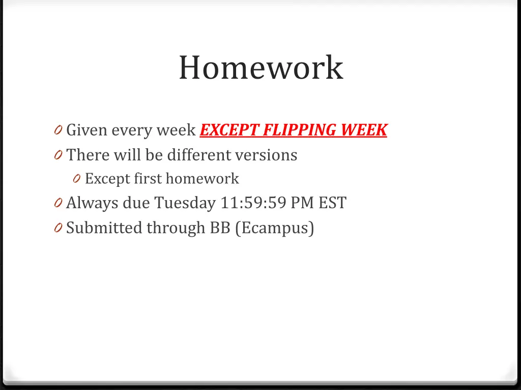 homework