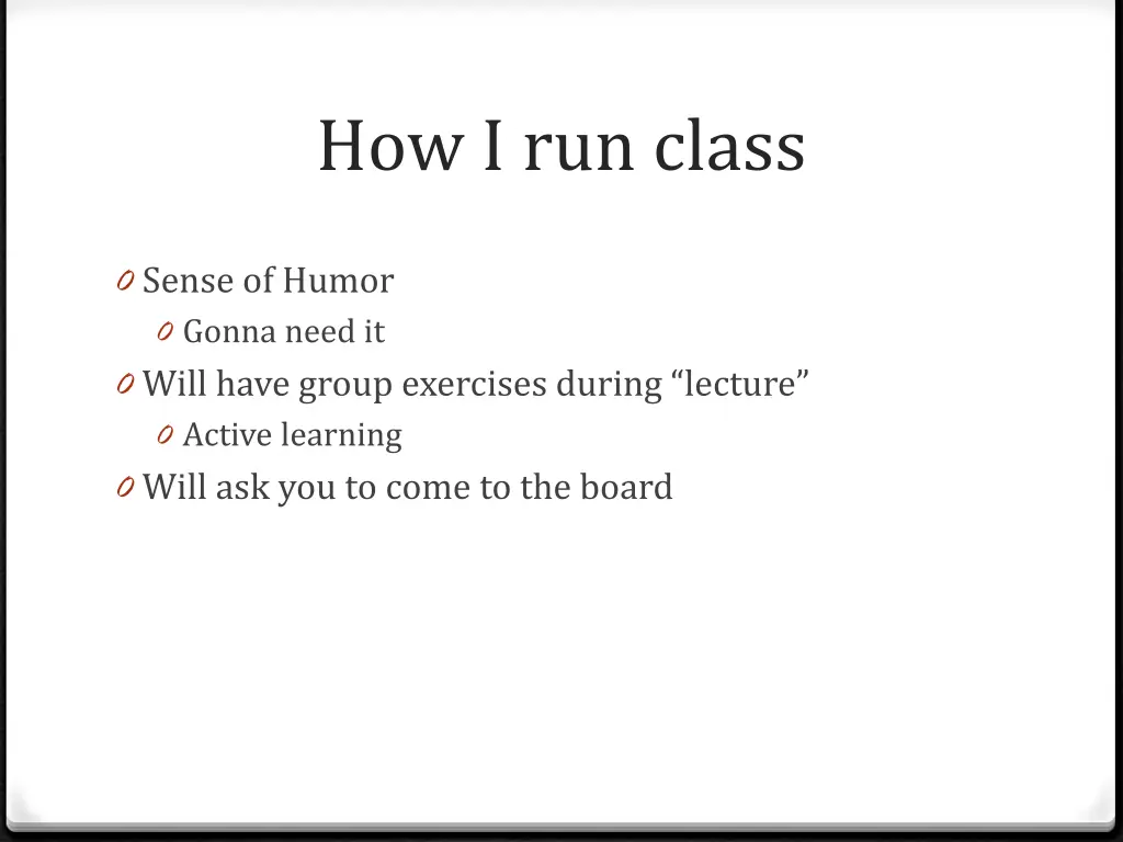 how i run class