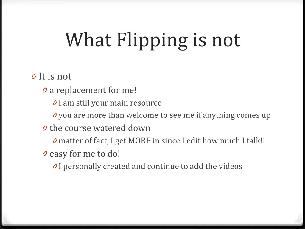 what flipping is not