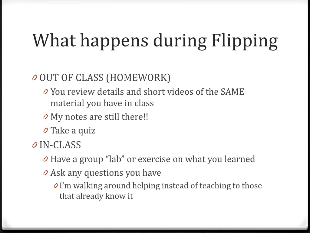 what happens during flipping