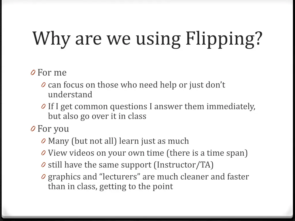 why are we using flipping