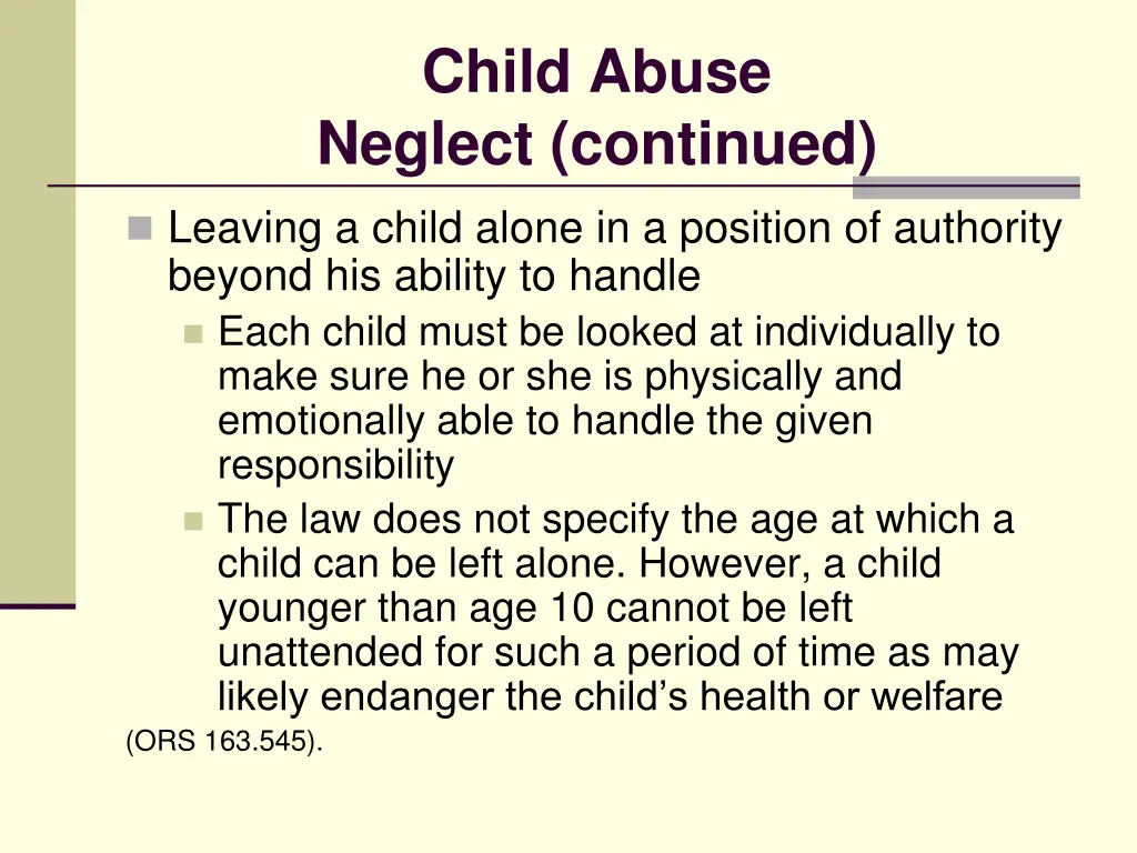 child abuse neglect continued