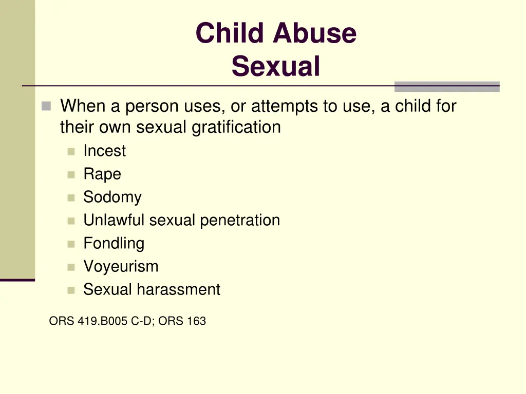 child abuse sexual
