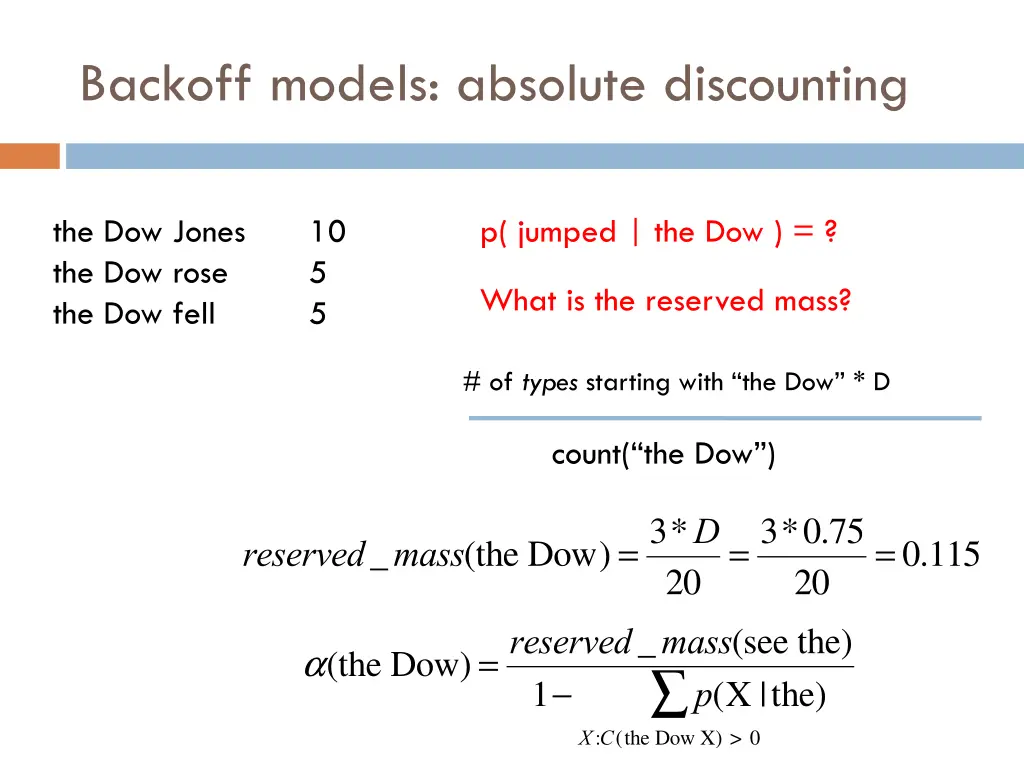 backoff models absolute discounting 9