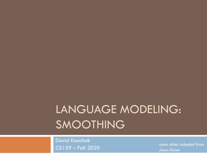 language modeling smoothing