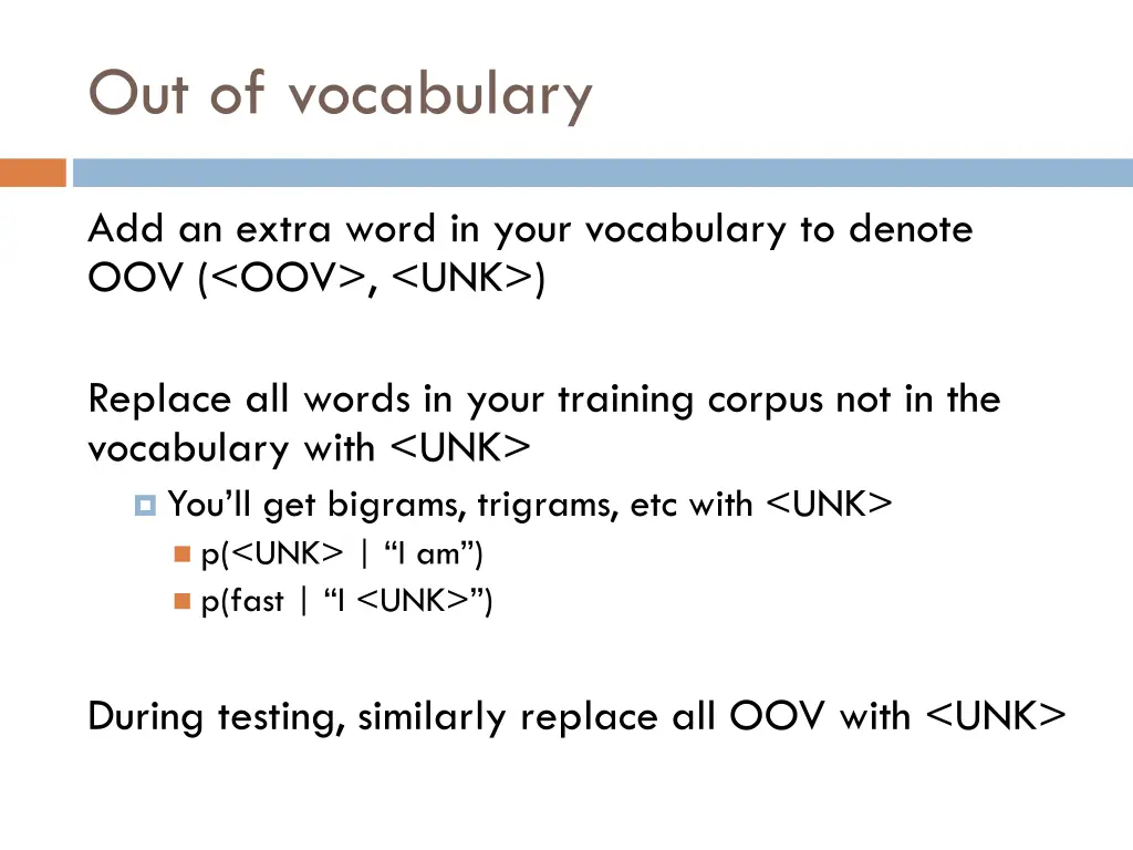 out of vocabulary