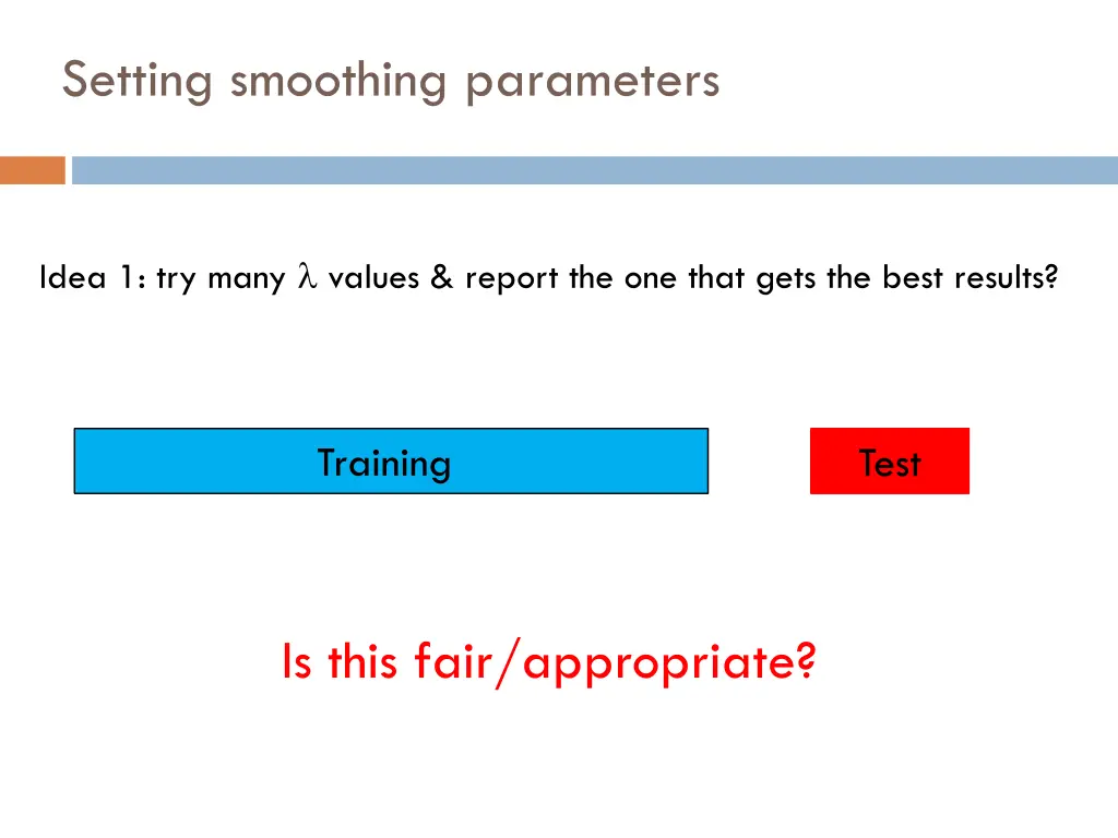 setting smoothing parameters
