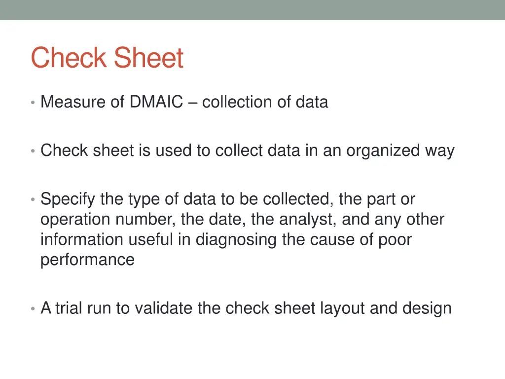 check sheet