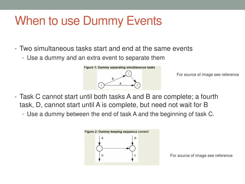 when to use dummy events