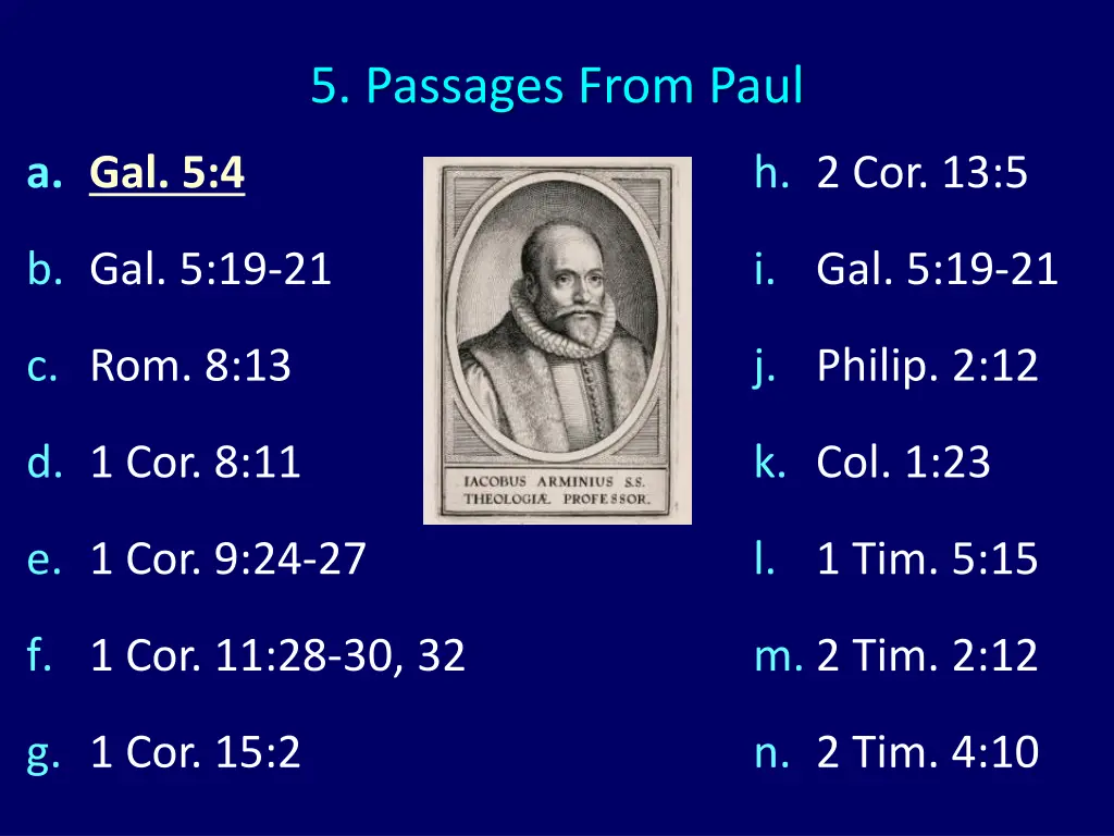 5 passages from paul