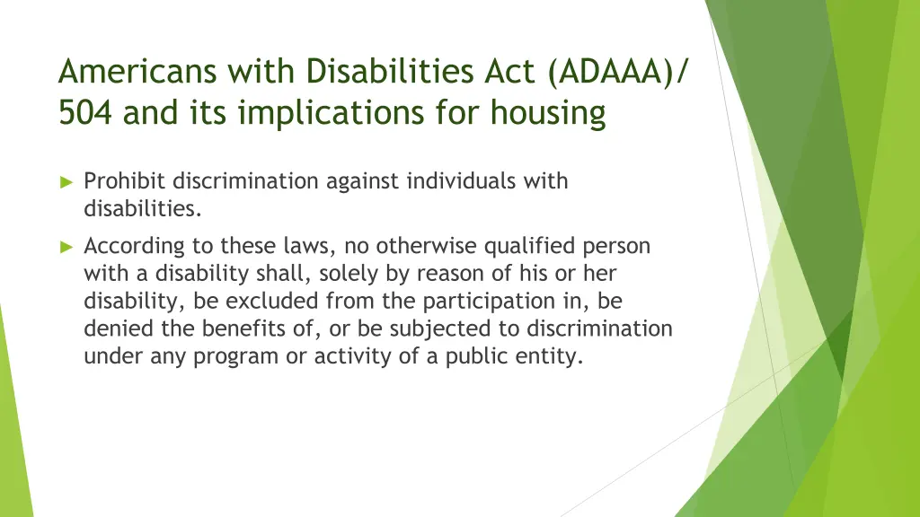 americans with disabilities act adaaa