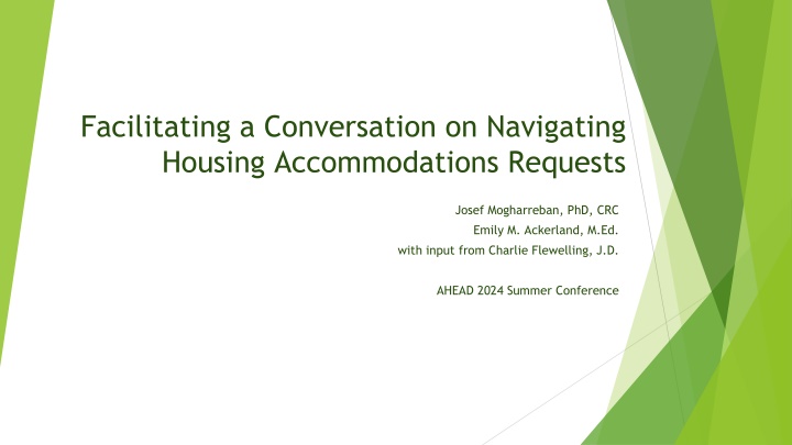facilitating a conversation on navigating housing
