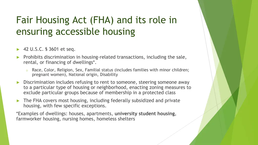 fair housing act fha and its role in ensuring