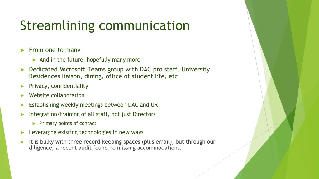 streamlining communication