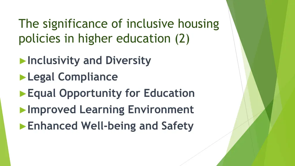 the significance of inclusive housing policies 1