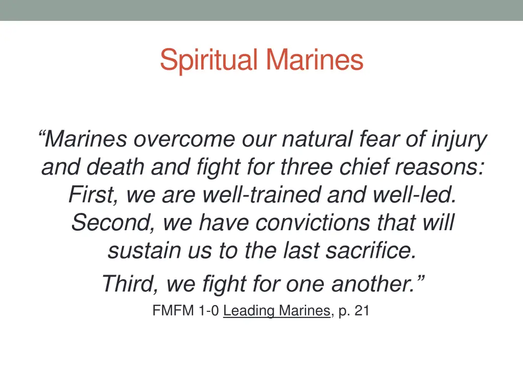 spiritual marines