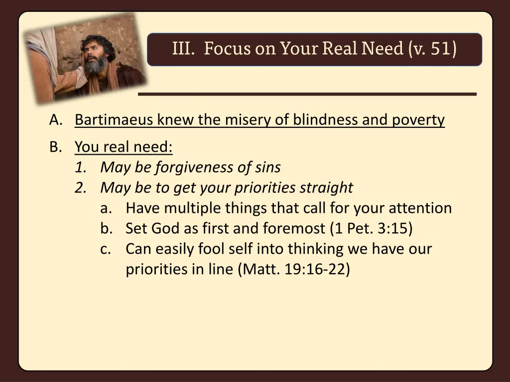 iii focus on your real need v 51 2