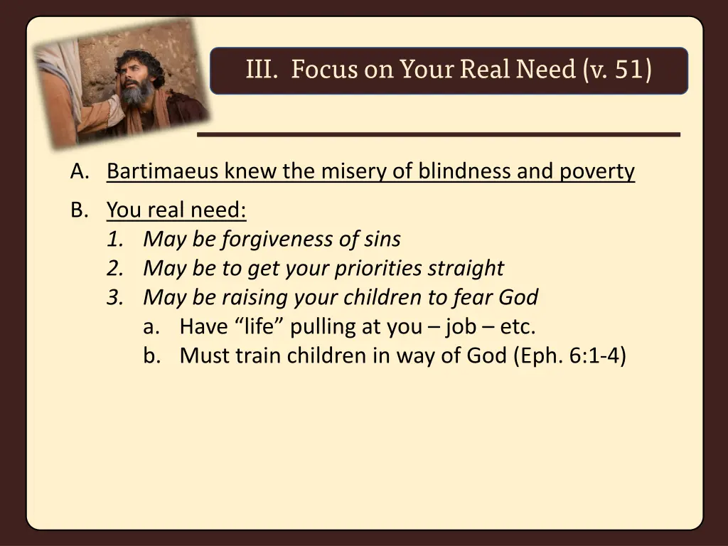 iii focus on your real need v 51 3
