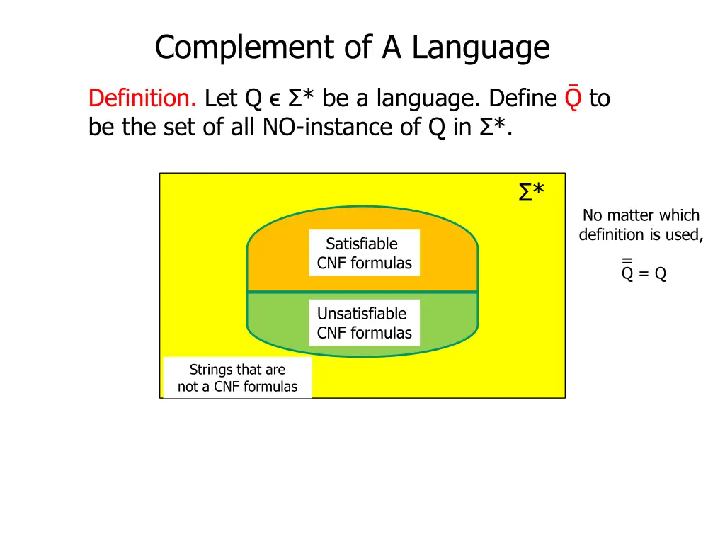 complement of a language 8