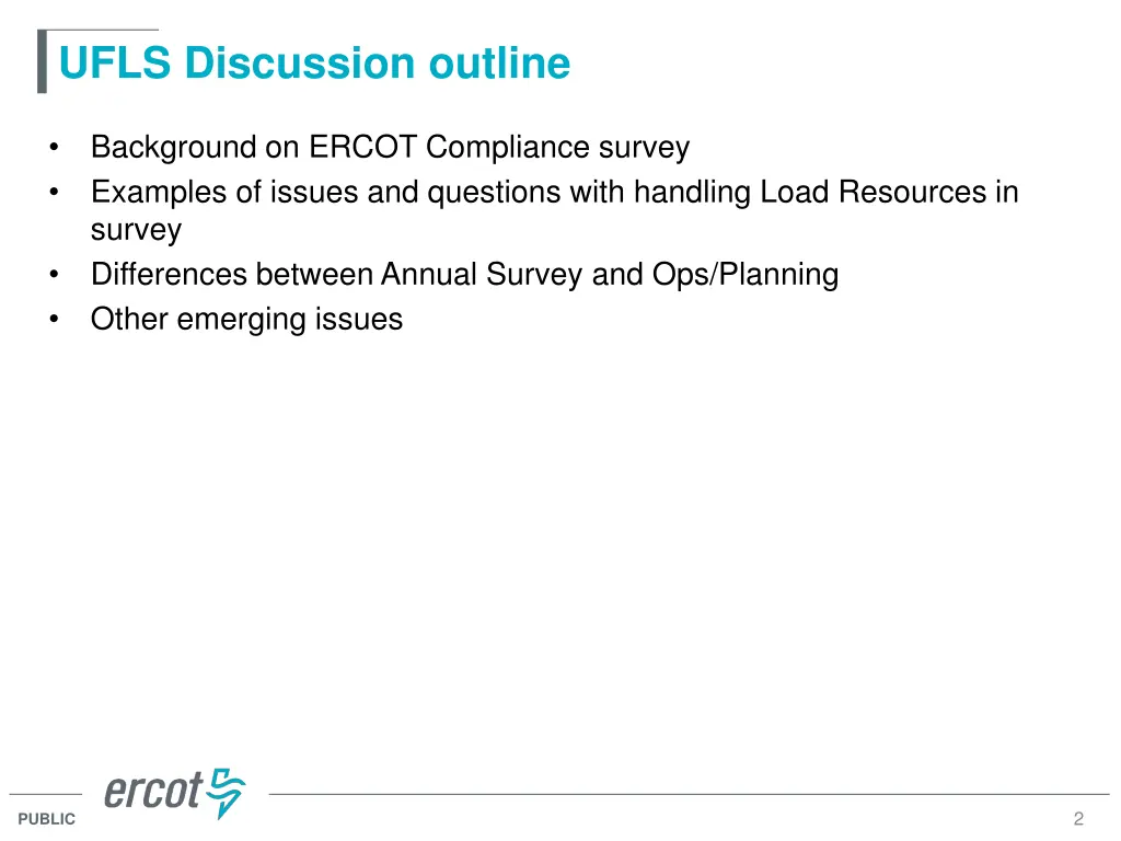 ufls discussion outline