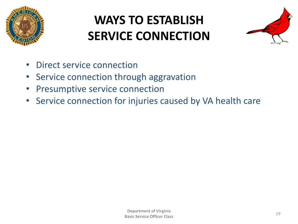 ways to establish service connection