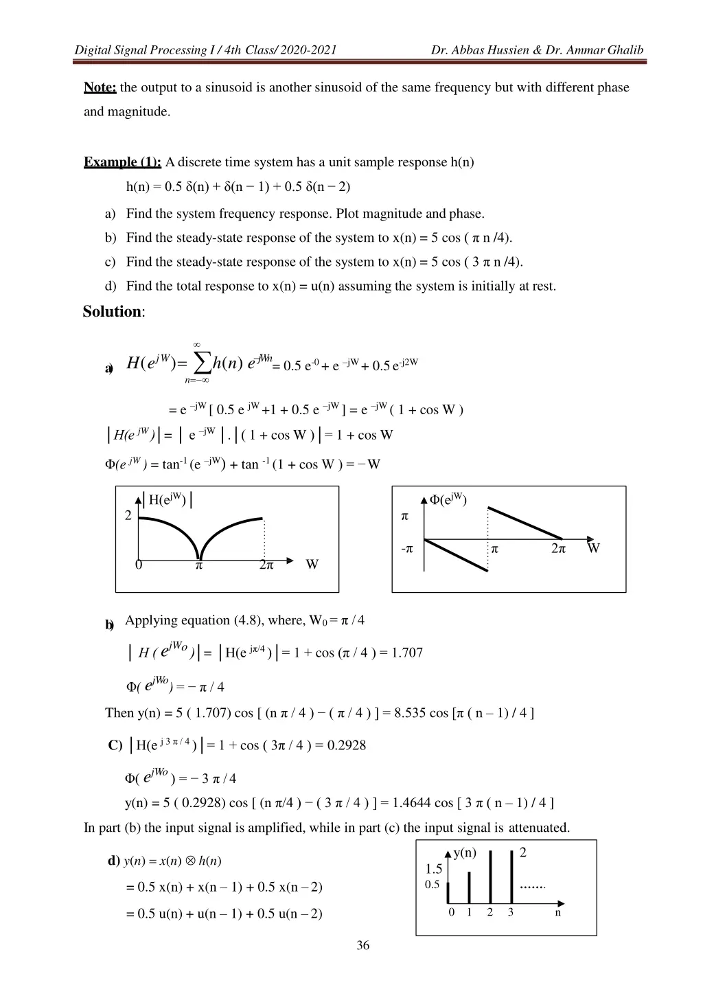 digital signal processing i 4th class 2020 2021 1