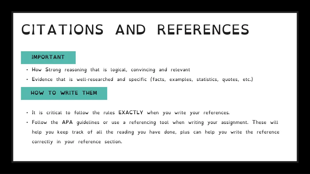citations and references