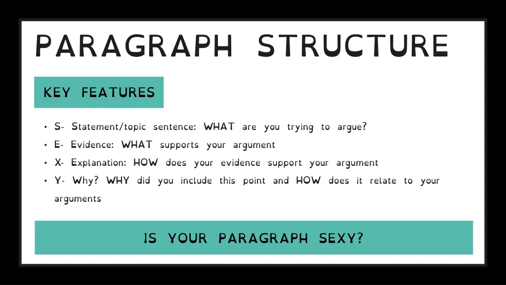 paragraph structure