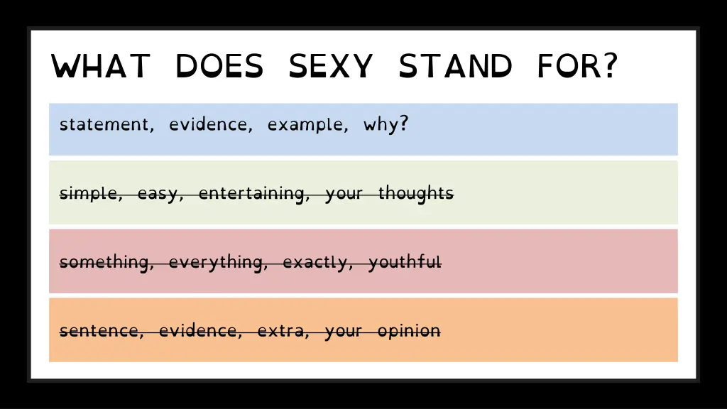 what does sexy stand for 1