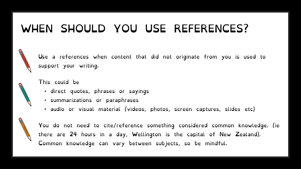 when should you use references
