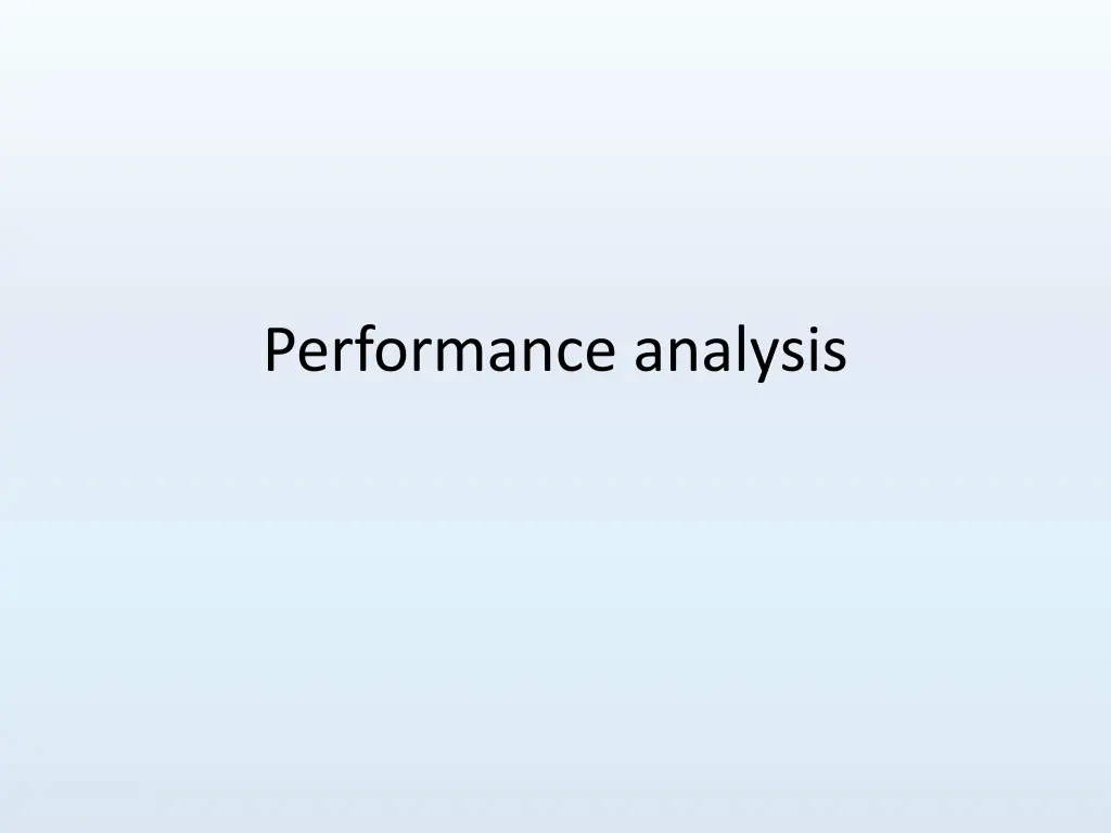 performance analysis
