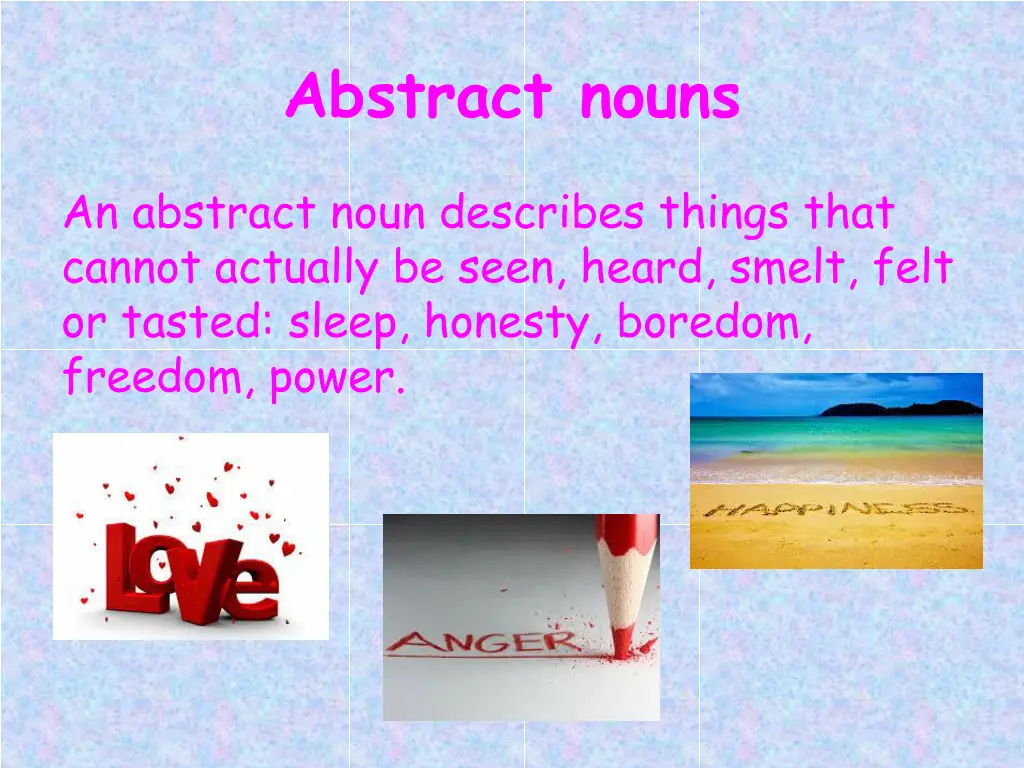 abstract nouns