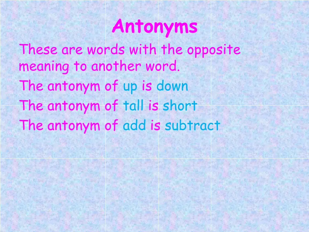 antonyms