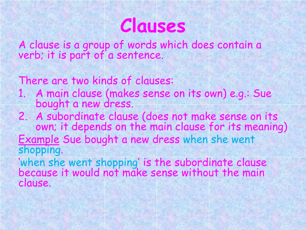 clauses