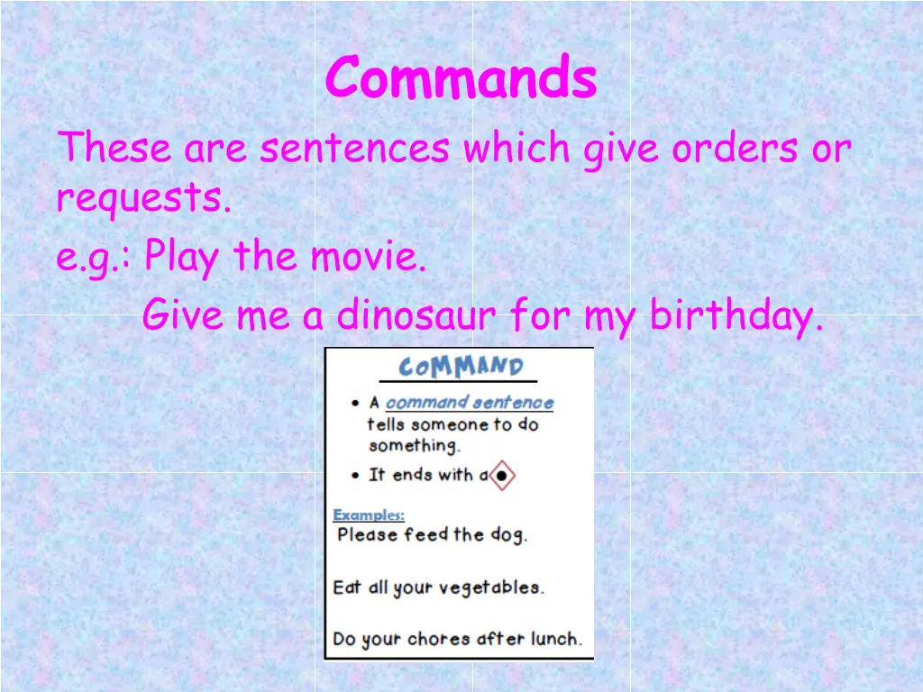 commands