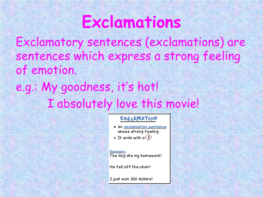 exclamations