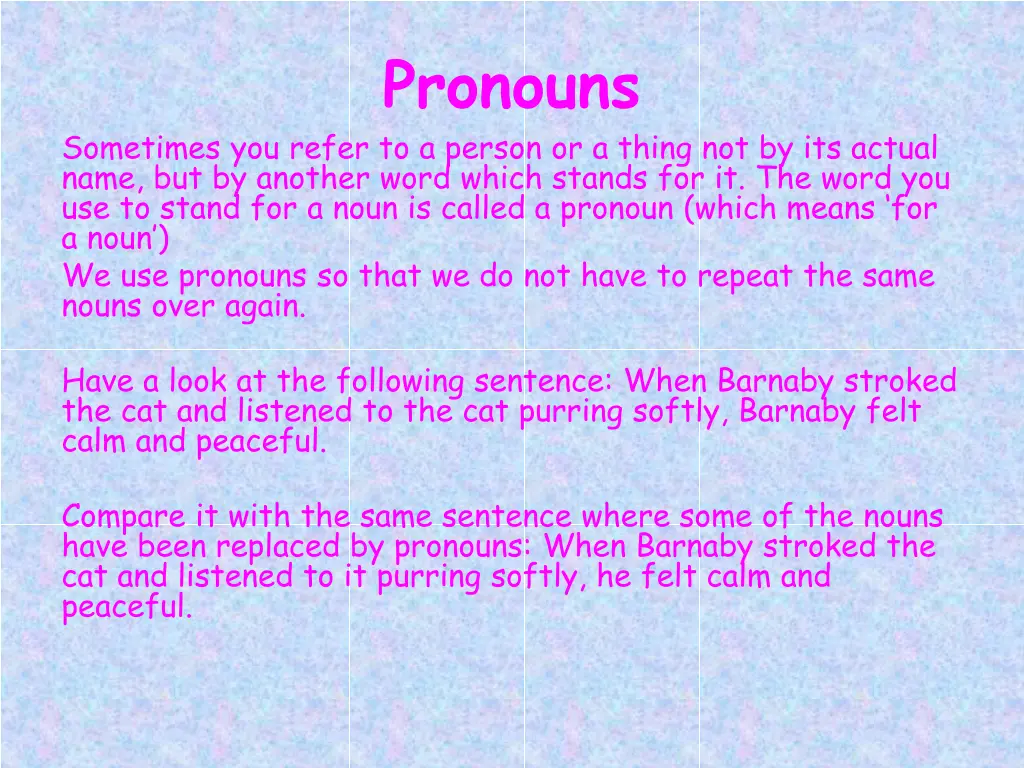 pronouns