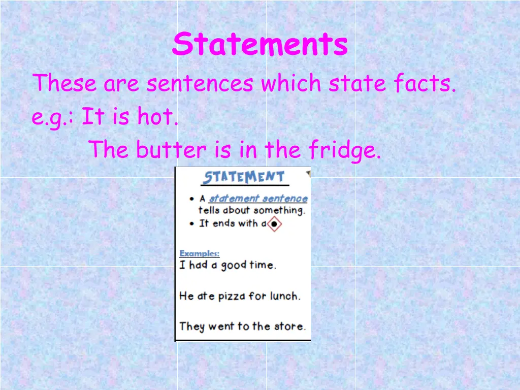 statements