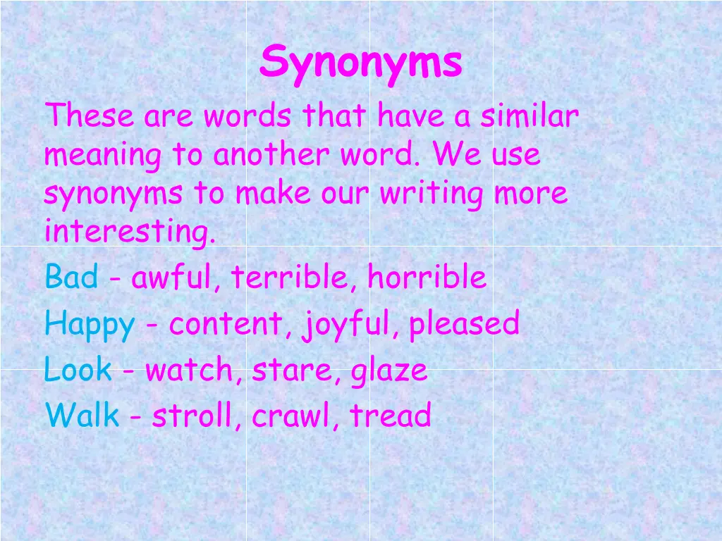 synonyms