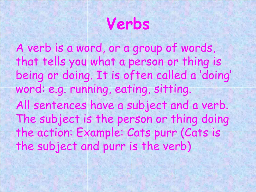 verbs