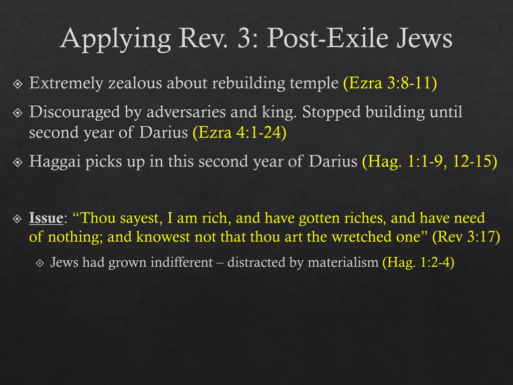 applying rev 3 post exile jews