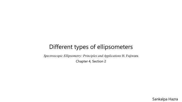 different types of ellipsometers