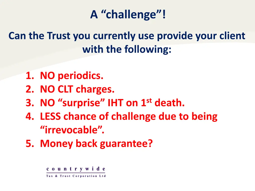 a challenge