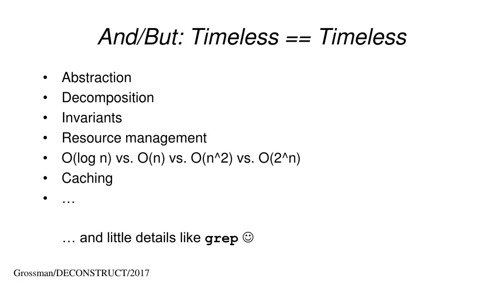 and but timeless timeless