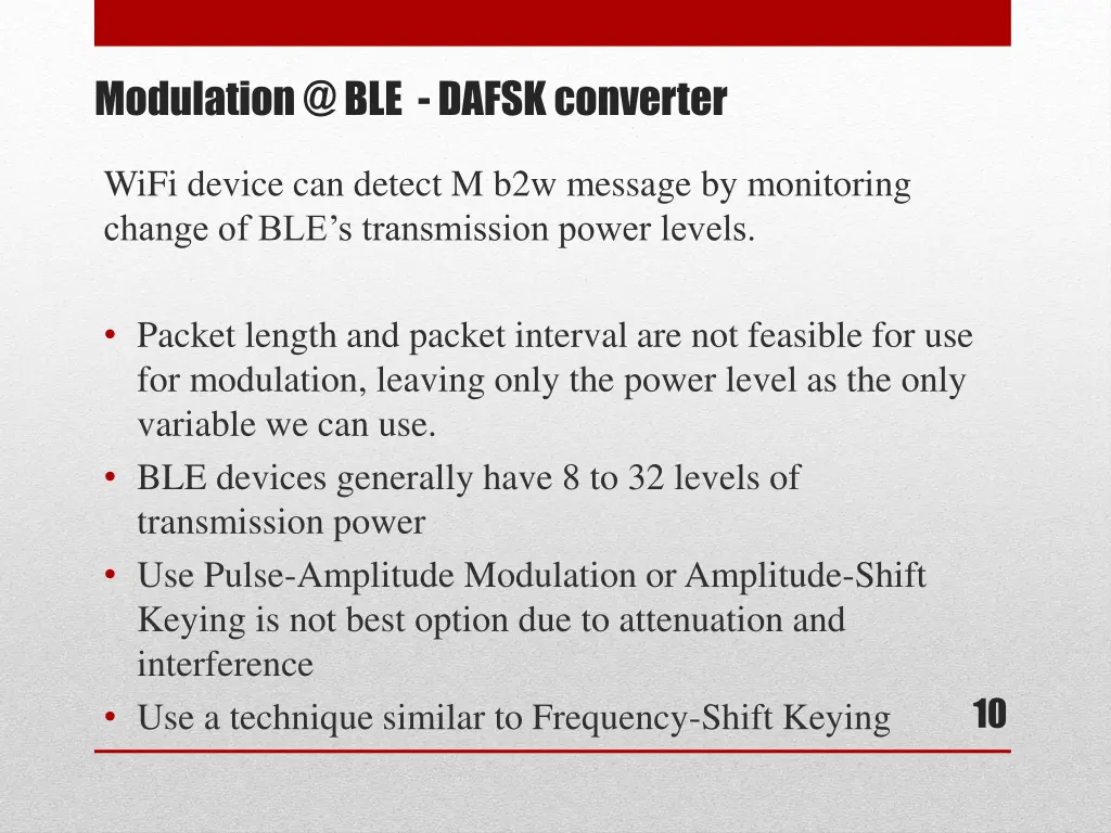 modulation @ ble dafsk converter