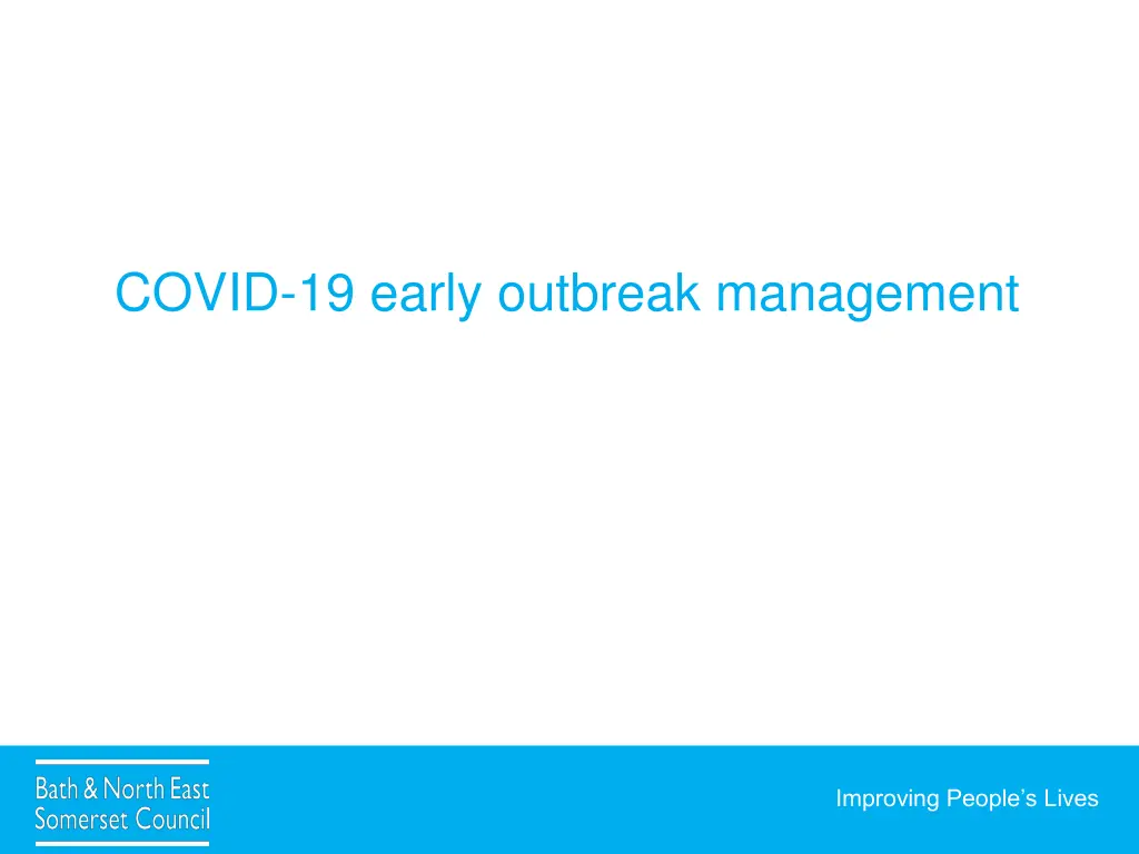 covid 19 early outbreak management