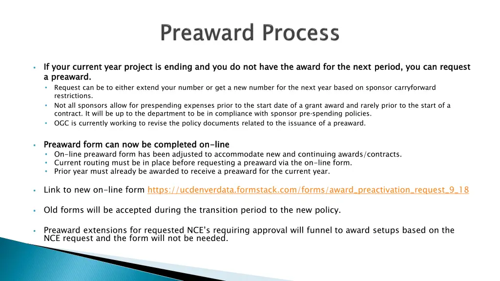 if your current year project is ending